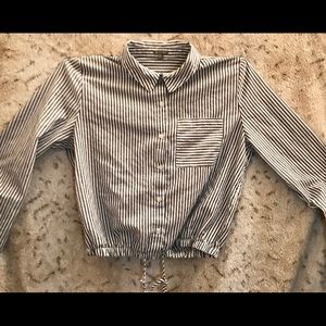 Button Down Long Sleeve T-Shirt